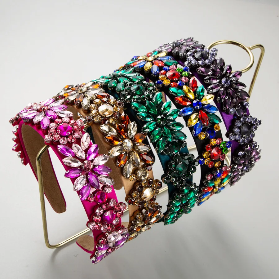 Handmade Rhinestone Leaf Hairbands Shiny Colorful Crystal Headbands For Women Baroque Wide Party Hair Jewelry Wholesale
Handmade Rhinestone Leaf Hairbands Shiny Colorful Crystal Headbands For Women Baroque Wide Party Hair Jewelry Wholesale