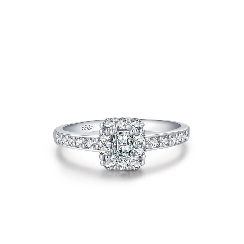 

Серебряное кольцо S925, лидер продаж в Европе и Америке для женщин, модное кольцо с имитацией бриллианта