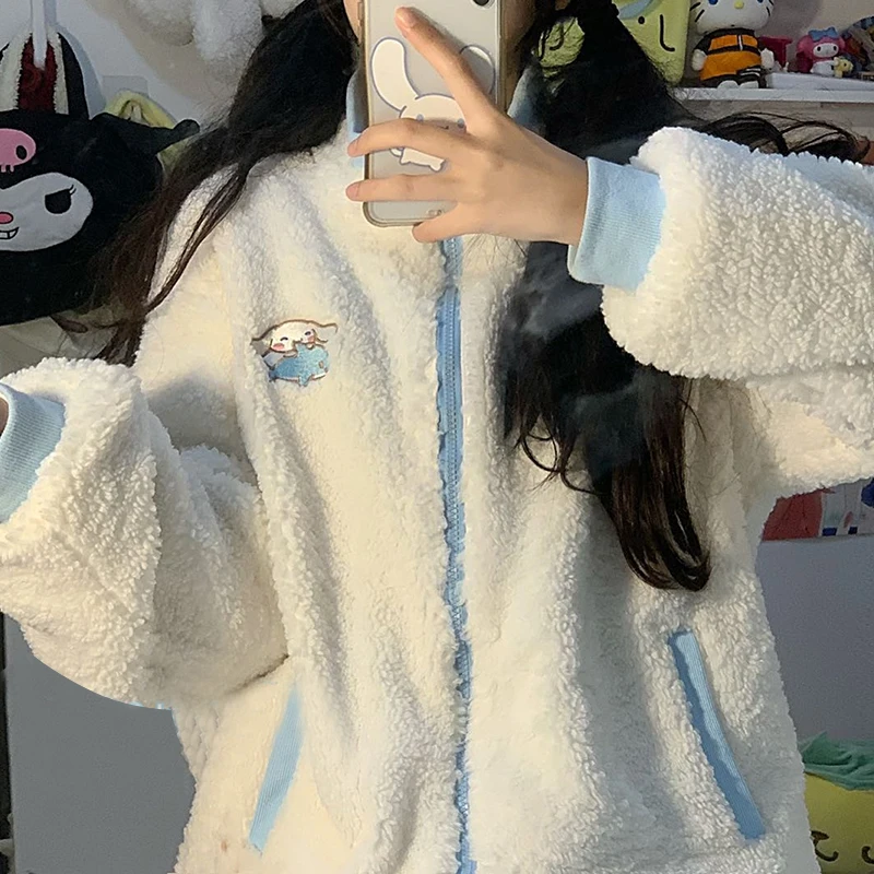 Kawaii Cinnamoroll Lambs Wool Stand Collar Coat S-Xl Size Sanrio Plush Cartoon Cute Coat Anime Plush Toys for Girl Birthday Gift
Kawaii Cinnamoroll Lambs Wool Stand Collar Coat S-Xl Size Sanrio Plush Cartoon Cute Coat Anime Plush Toys for Girl Birthday Gift