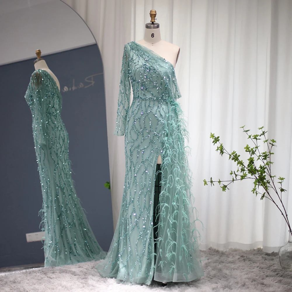 Jancember Feathers Mint Green Mermaid Evening Dress With Overskirt Pink One Shoulder Prom Dresses For Wedding Party Scz142
Jancember Feathers Mint Green Mermaid Evening Dress With Overskirt Pink One Shoulder Prom Dresses For Wedding Party Scz142