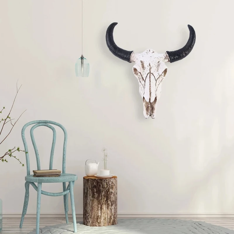 Creative 3D Horns Skull Ornament Resin Skull Retro Wall Hanging Crafts Home Office Decor Gift Animal Skull
Creative 3D Horns Skull Ornament Resin Skull Retro Wall Hanging Crafts Home Office Decor Gift Animal Skull