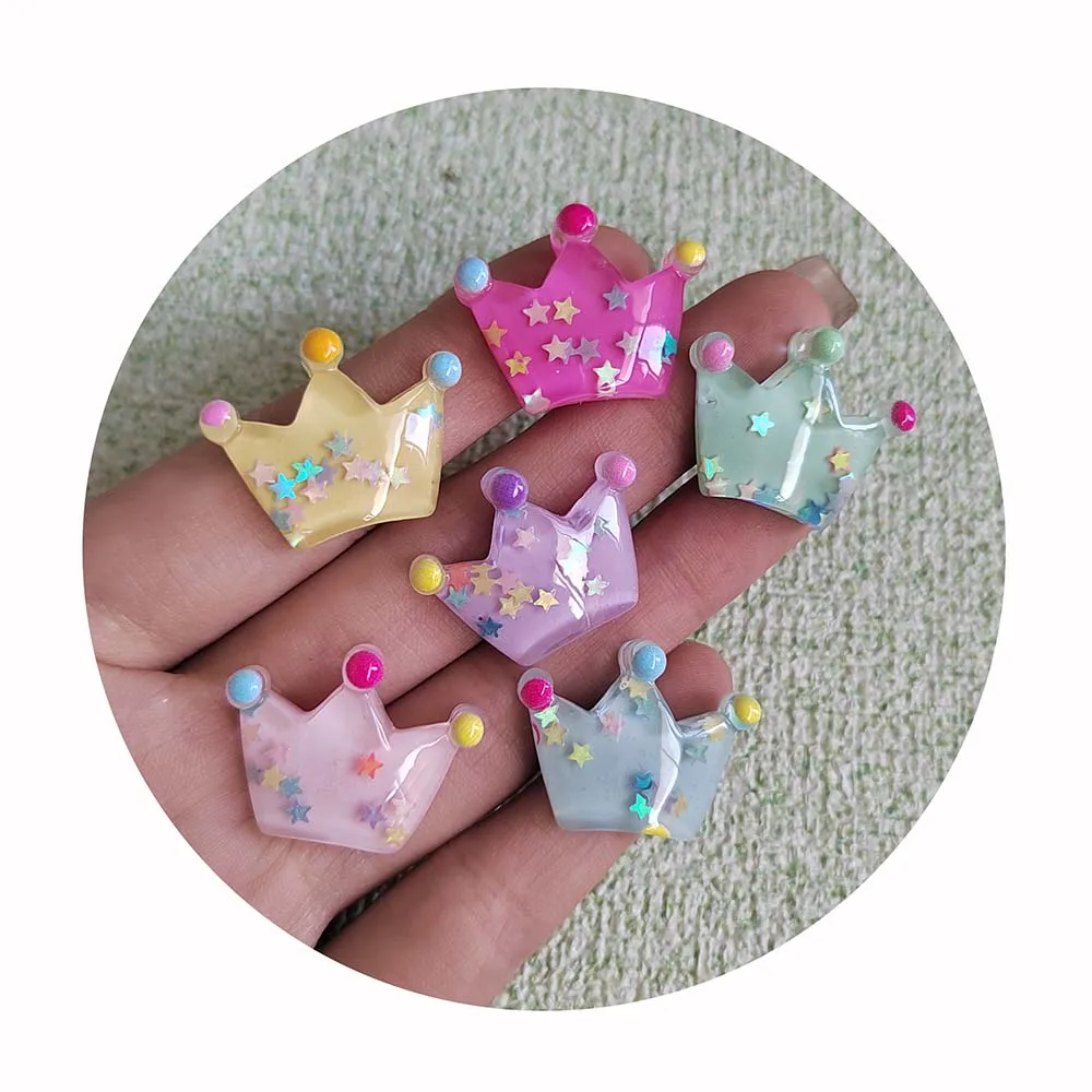 Kawaii Glitter Crown Flatback Resin Cabochon Scrapbooking Crafts Decoration DIY Phone Shell Hair Bows Accessories 
Kawaii Glitter Crown Flatback Resin Cabochon Scrapbooking Crafts Decoration DIY Phone Shell Hair Bows Accessories