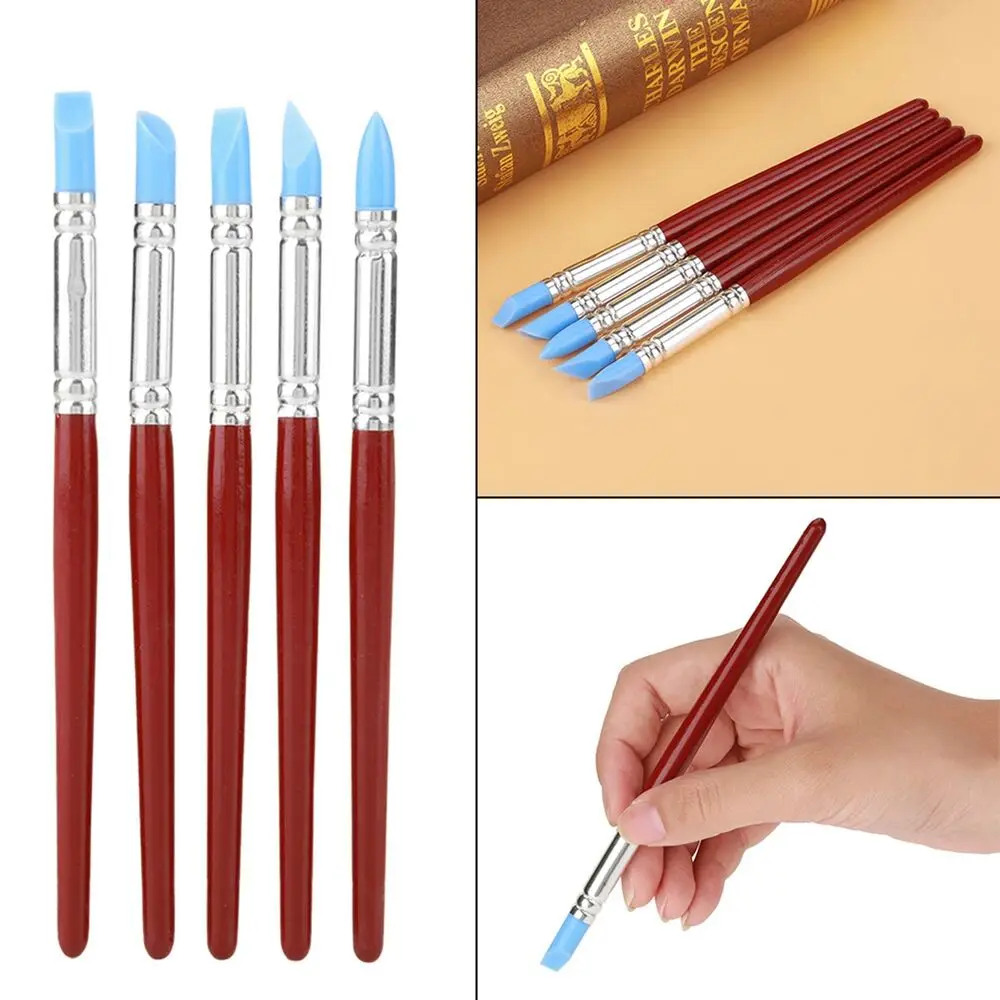 5Pcs Rubber Pen Tip Pen Eraser Multiple Pen Heads Multifunctional Clay Carving Pen Wooden Handle Clay Sculpture Tools
5Pcs Rubber Pen Tip Pen Eraser Multiple Pen Heads Multifunctional Clay Carving Pen Wooden Handle Clay Sculpture Tools
