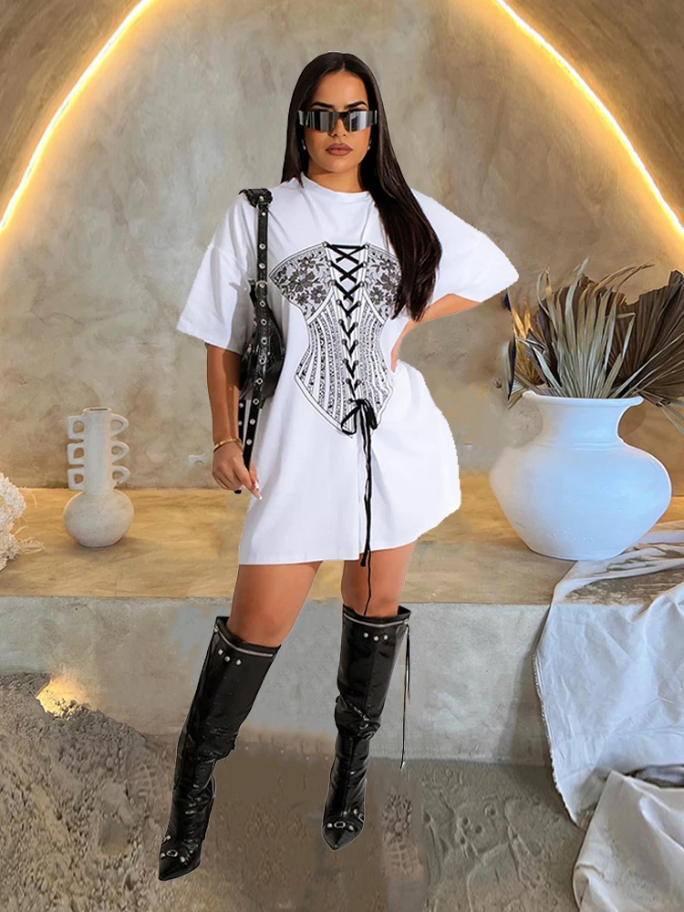 Summer Dress Women 2023 Sexy Tshirt Top White Cotton Dress Elegant and Casual New In Dresses Wholesale Dropshipping
Summer Dress Women 2023 Sexy Tshirt Top White Cotton Dress Elegant and Casual New In Dresses Wholesale Dropshipping