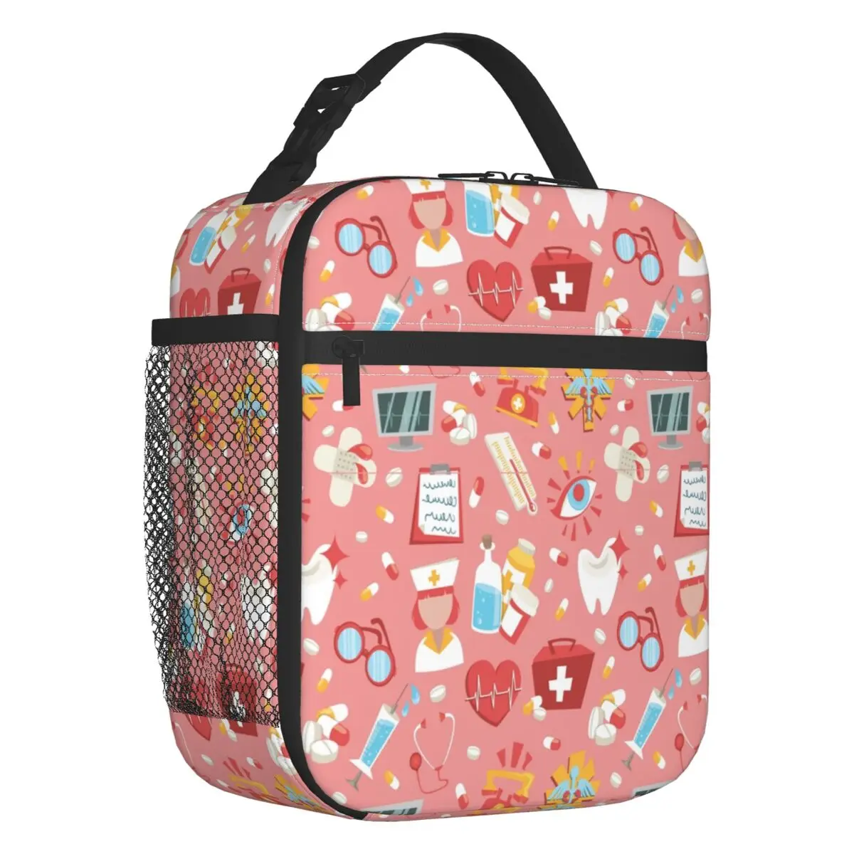 Custom Nurse Tool Pattern Lunch Bag Women Thermal Cooler Insulated Lunch Boxes for Kids School Children
Custom Nurse Tool Pattern Lunch Bag Women Thermal Cooler Insulated Lunch Boxes for Kids School Children