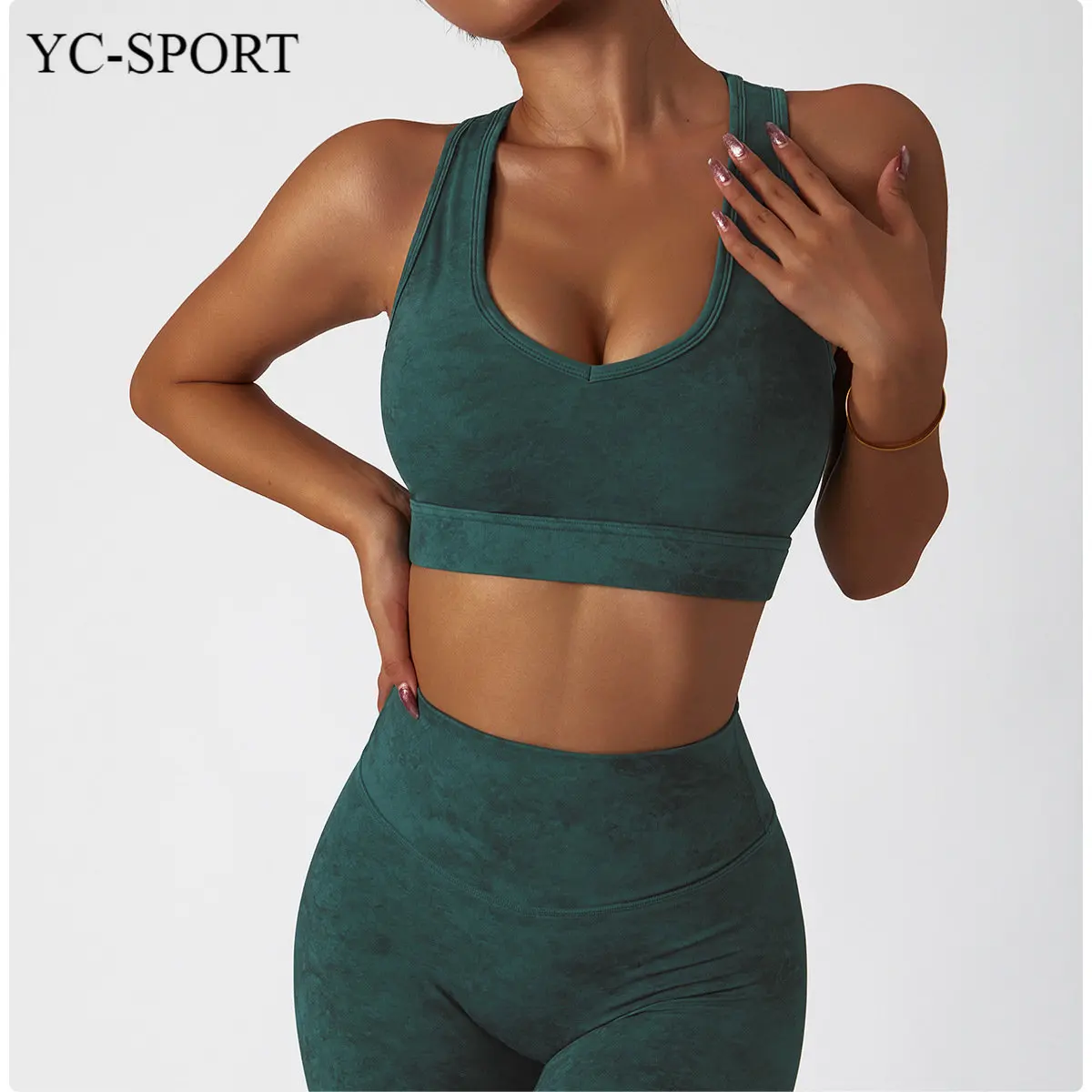 

Print Fabric Nude Feel Yoga Suit Summer Outdoor Morning Running Step Sportswear Breathable Quick-Drying Fitness Suits Yogas Set