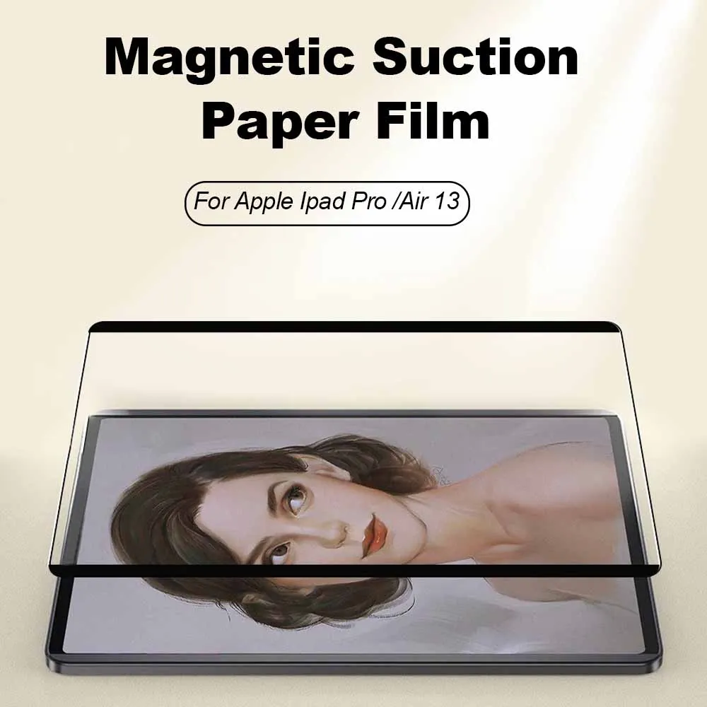 Paper Feel Screen Protector Film For Apple iPad Pro 13 (2024) 13-inch 7th Generation Air 13 inches Removable Magnetic Attraction
Paper Feel Screen Protector Film For Apple iPad Pro 13 (2024) 13-inch 7th Generation Air 13 inches Removable Magnetic Attraction