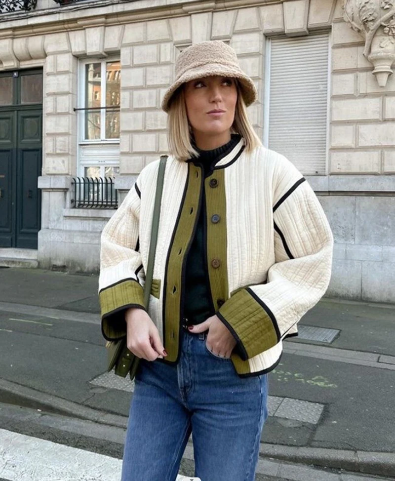 Winter Patchwork Coats For Woman Fashion Elegant Thicken Long Sleeve Jackets Female Luxury Contrast Color Warmth Outerwear
Winter Patchwork Coats For Woman Fashion Elegant Thicken Long Sleeve Jackets Female Luxury Contrast Color Warmth Outerwear