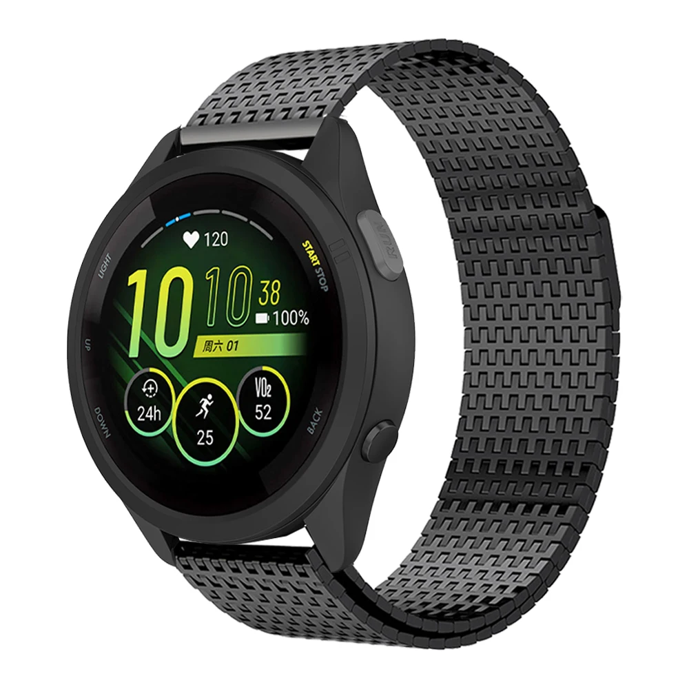 Stainless steel metal loop strap For Garmin Forerunner 265 255 22mm Magnetic Watch Band for Venu 2 / Vivoactive 4 link Bracelet
Stainless steel metal loop strap For Garmin Forerunner 265 255 22mm Magnetic Watch Band for Venu 2 / Vivoactive 4 link Bracelet