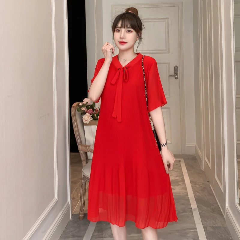 2024 pregnant women summer fashion chiffon dress short sleeve bow collar maternity red wedding dress loose maternal party dress
2024 pregnant women summer fashion chiffon dress short sleeve bow collar maternity red wedding dress loose maternal party dress