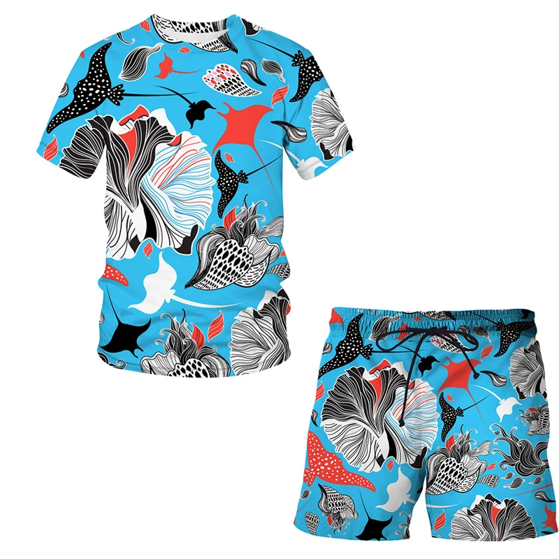 Костюм спортивный мужской с 3D-принтом листьев, модная футболка и шорты, комплект из футболки и брюк с коротким рукавом в стиле Харадзюку, летняя одежда
Костюм спортивный мужской с 3D-принтом листьев, модная футболка и шорты, комплект из футболки и брюк с коротким рукавом в стиле Харадзюку, летняя одежда