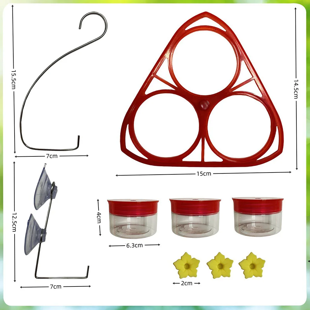 

Hanging Bird Feeder 1 Set Detachable Easy Installation Easy To Clean Flower Shaped For Garden Outdoor Brand New