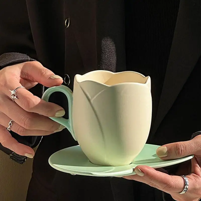 

Керамические кружки с кольцевой ручкой, фарфоровая кружка с современным принтом для кофе и молока, кофейные кружки с подставкой, кружка для завтрака, посуда для напитков, кухонная чашка