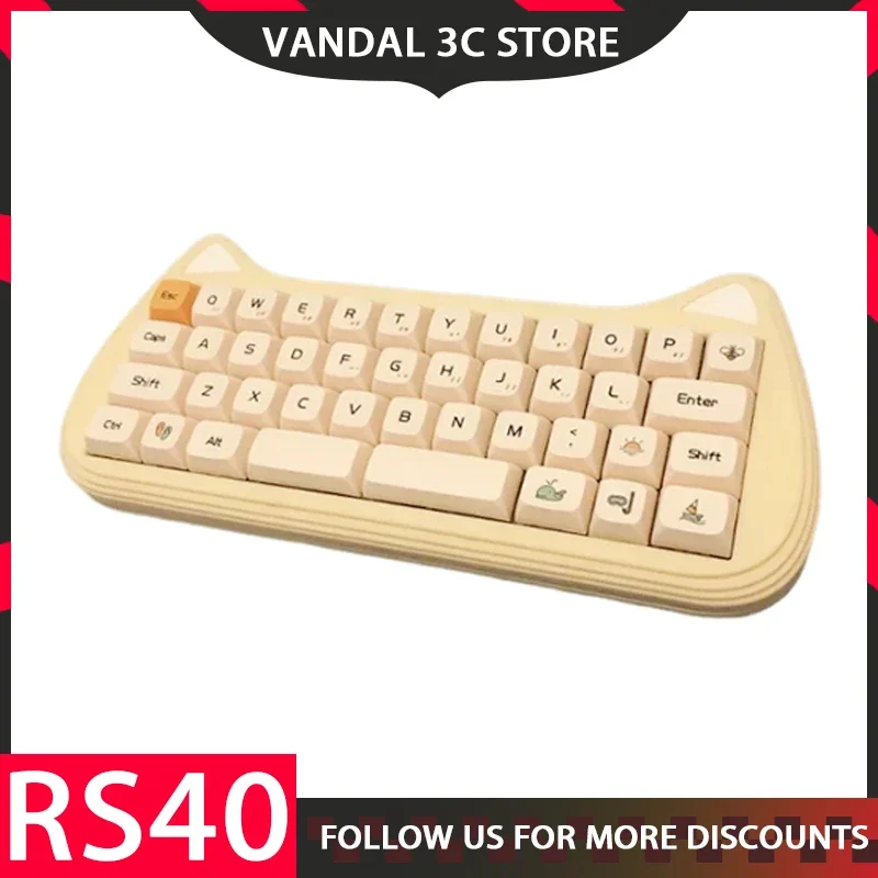 Rs40 Mechanical Keyboard VIA Customization 40 Planck Wired Type-C Hotswapp Pcb Stack Acylic Case Mini Keyboad For Desktop Laptop
Rs40 Mechanical Keyboard VIA Customization 40 Planck Wired Type-C Hotswapp Pcb Stack Acylic Case Mini Keyboad For Desktop Laptop