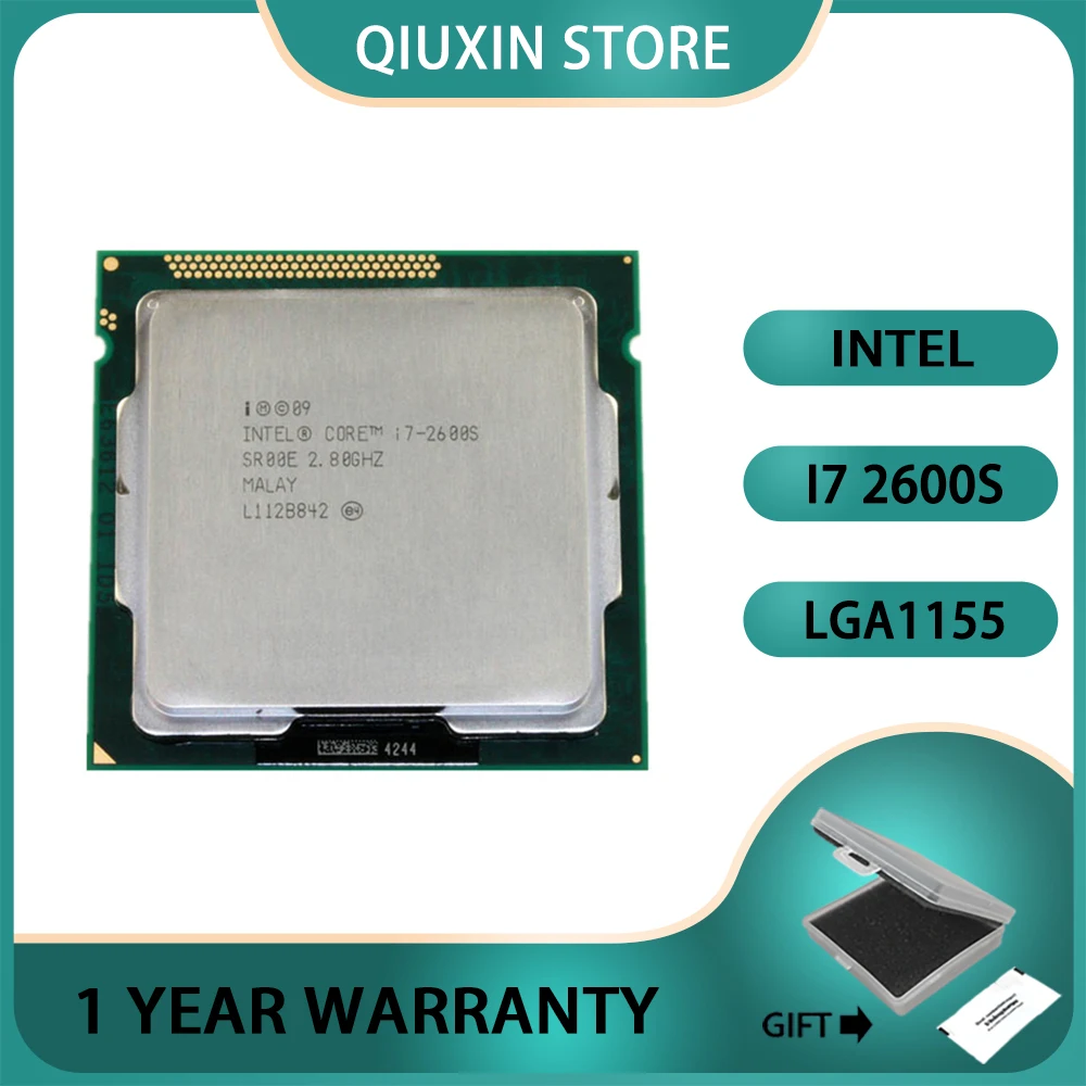 

Intel LGA 1155 cpu Quad Core Processor 8MB 65W Core i7 2600S 2.8GHz