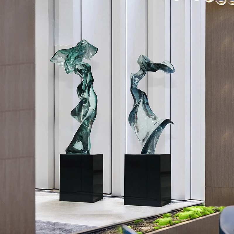 

Прозрачные орнаменты из смолы для вестибюля отеля, абстрактные скульптуры, роскошное украшение для пола в вестибюле офиса, большие изображения