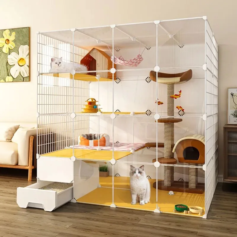 Luxury Cat Cage Home Indoor Livingroom Balcony Cats Villa Super Large Free Space Kitten Pet House with Climbing Frame
Luxury Cat Cage Home Indoor Livingroom Balcony Cats Villa Super Large Free Space Kitten Pet House with Climbing Frame