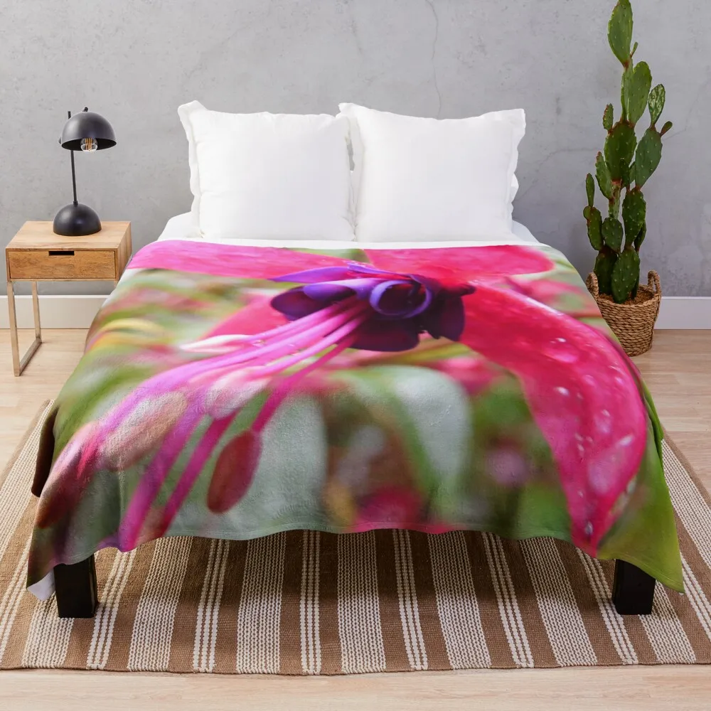 Fuschia Flower w/ Water Droplets 240 Throw Blanket Flannels Blanket Beach Blanket 
Fuschia Flower w/ Water Droplets 240 Throw Blanket Flannels Blanket Beach Blanket