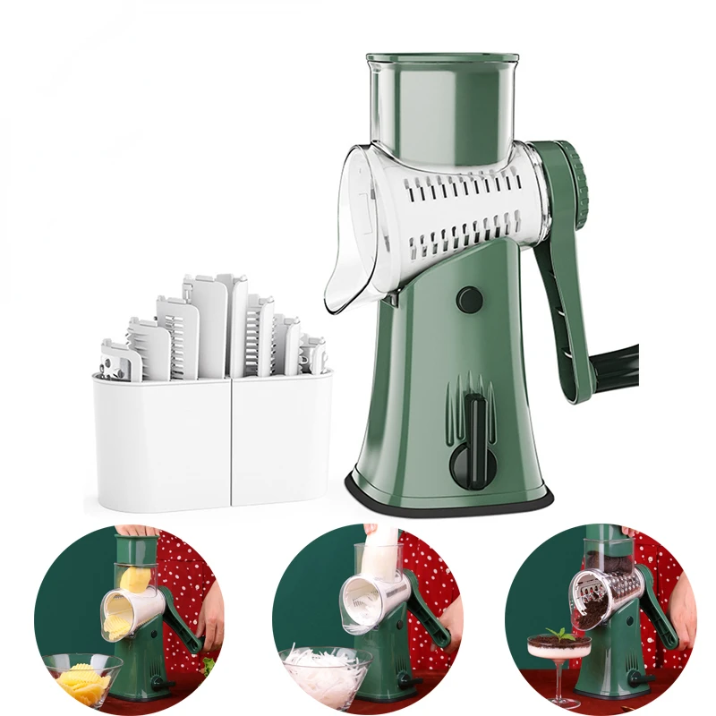 

Vegetable Slicer with 5 Blades, Potato Carrot Slice Grinder, Wave Chopper Bar, Food Processor, Garlic and Cheese Chopper, Kitche