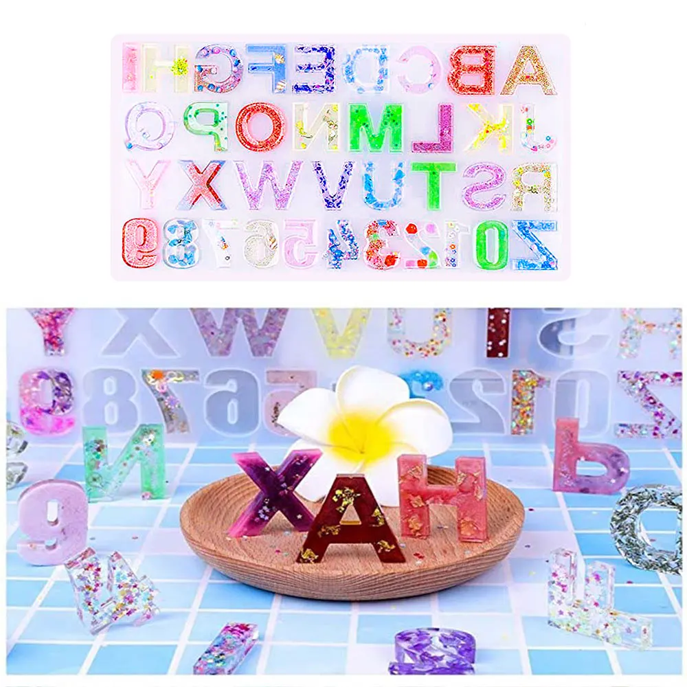 Silicone Alphabet Resin Molds Resin 26 Letter Number Decoration Craft Mold Multifunction Party DIY Decoration Tool For Keychain
Silicone Alphabet Resin Molds Resin 26 Letter Number Decoration Craft Mold Multifunction Party DIY Decoration Tool For Keychain