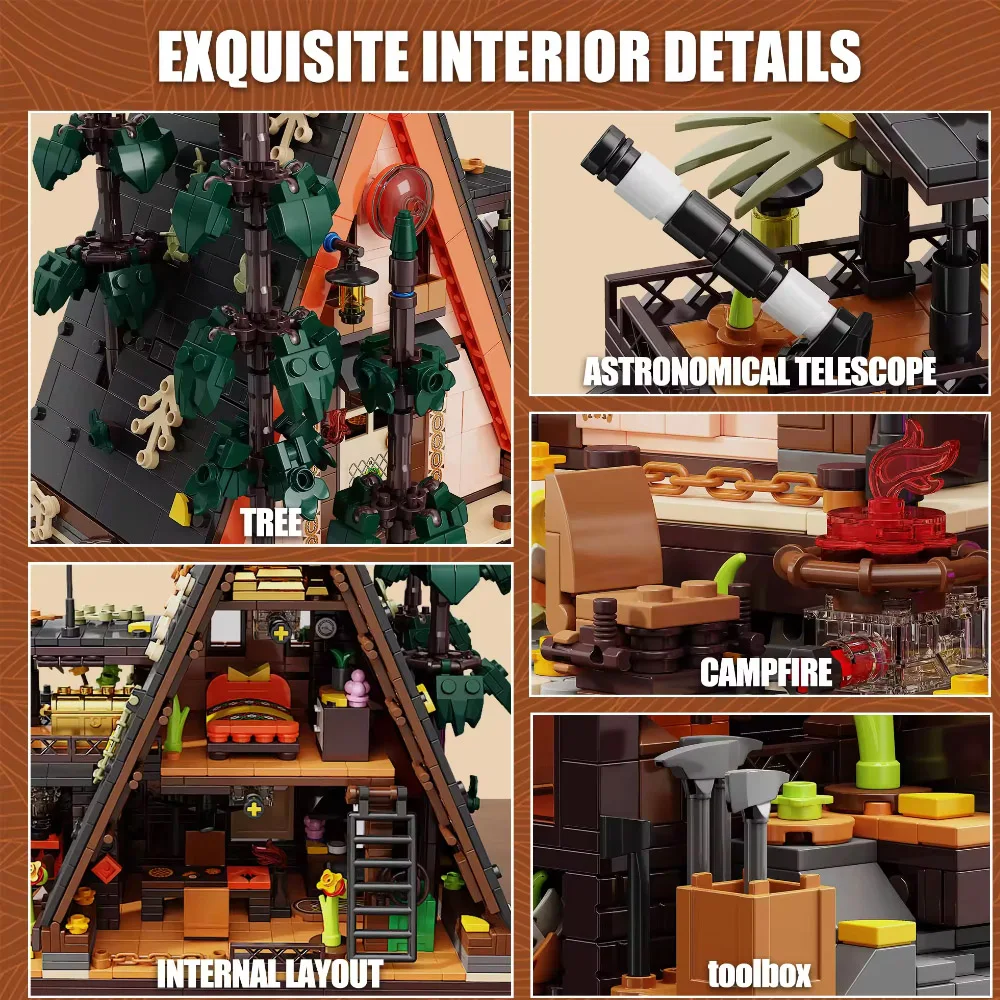 Creative IDEAS 1800PCS Triangle Wooden House Building Blocks Toys Model Log cabin Assemble Bricks Toy For Kid Desktop Gift Creative IDEAS 1800PCS Triangle Wooden House Building Blocks Toys Model Log cabin Assemble Bricks Toy For Kid Desktop Gift