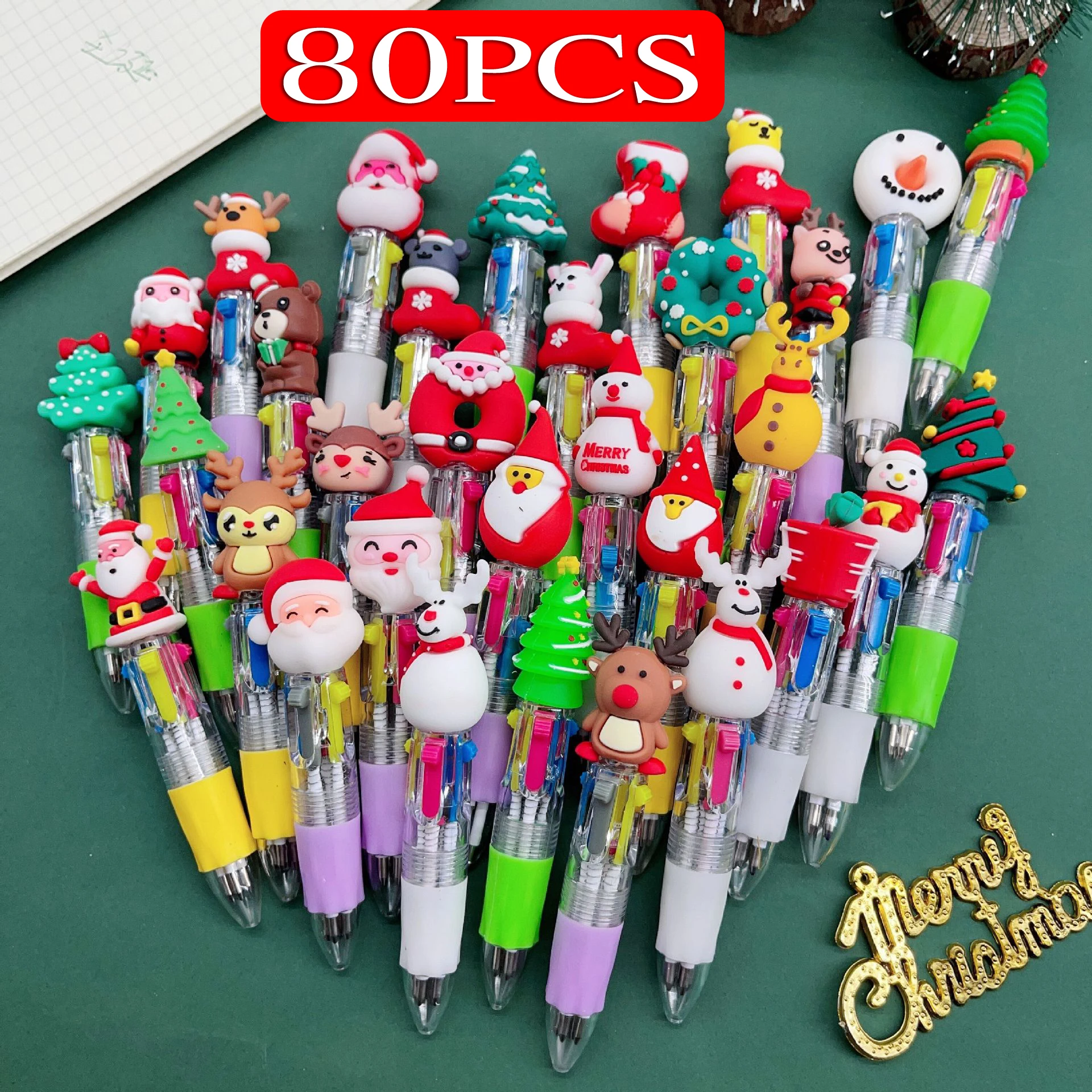 80Pcs/Lot Kawaii Christmas Mini Ballpoint Pen Cute Cartoon Mulitcolor Pens 4 Color Kids School Writing Stationery Supplies Gifts
80Pcs/Lot Kawaii Christmas Mini Ballpoint Pen Cute Cartoon Mulitcolor Pens 4 Color Kids School Writing Stationery Supplies Gifts