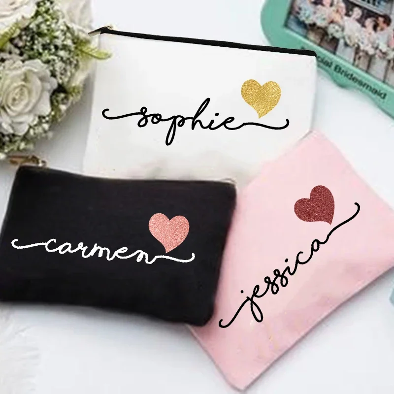 Personalized Canvas Monogram Cosmetic Zipper Pouch Makeup Bag Bridesmaid Maid of Honor Holiday Wedding Bachelorette Party Gifts
Personalized Canvas Monogram Cosmetic Zipper Pouch Makeup Bag Bridesmaid Maid of Honor Holiday Wedding Bachelorette Party Gifts