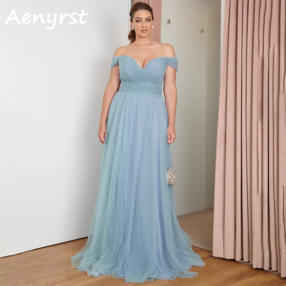 Aenyrst Saudi Arabia Simple Tulle Off Shoulder V Neck Bridemaid Dresses Criss-Cross A Line Prom Gowns Floor Length Evening Dress
Aenyrst Saudi Arabia Simple Tulle Off Shoulder V Neck Bridemaid Dresses Criss-Cross A Line Prom Gowns Floor Length Evening Dress