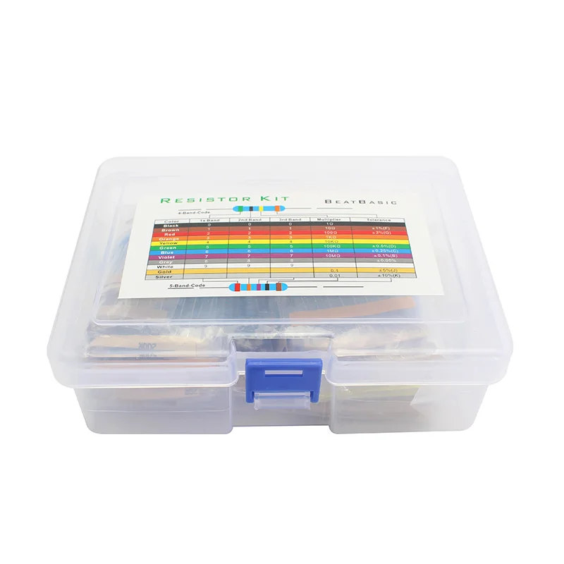 500PCS 1W Metal Film Resistor Assorted Set, 50 Values 1R~1M ohm DIY Electronic Components 1% Resistor Assortment Kit Box
500PCS 1W Metal Film Resistor Assorted Set, 50 Values 1R~1M ohm DIY Electronic Components 1% Resistor Assortment Kit Box