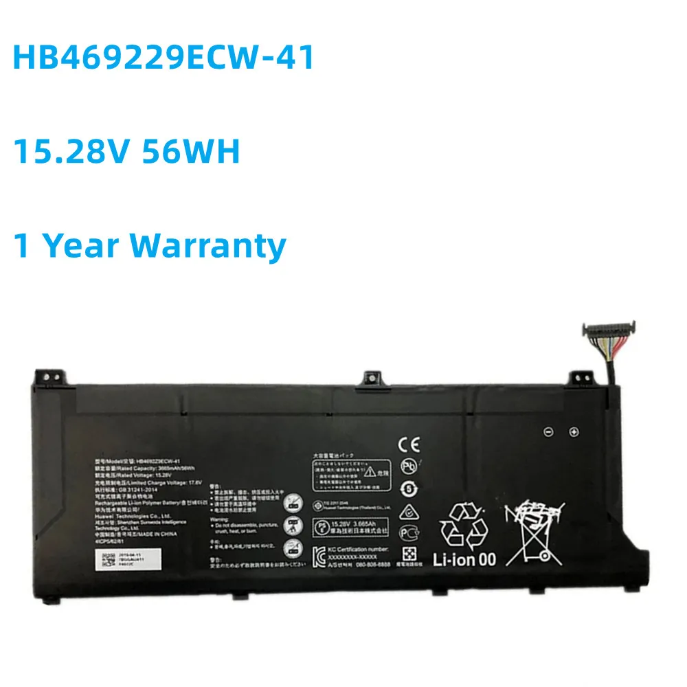New 15.28V 56Wh HB4692Z9ECW-41 Battery For Huawei MagicBooK 14 Matebook D 14 D 14-53010TVS HB469229ECW-41 Honor Magicbook 14
New 15.28V 56Wh HB4692Z9ECW-41 Battery For Huawei MagicBooK 14 Matebook D 14 D 14-53010TVS HB469229ECW-41 Honor Magicbook 14