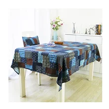 Linen Tablecloths, Waterproof Table Covers Ethnic Stitching Checkered Pattern Blue Dining Table Coffee Table Deco
Linen Tablecloths, Waterproof Table Covers Ethnic Stitching Checkered Pattern Blue Dining Table Coffee Table Deco