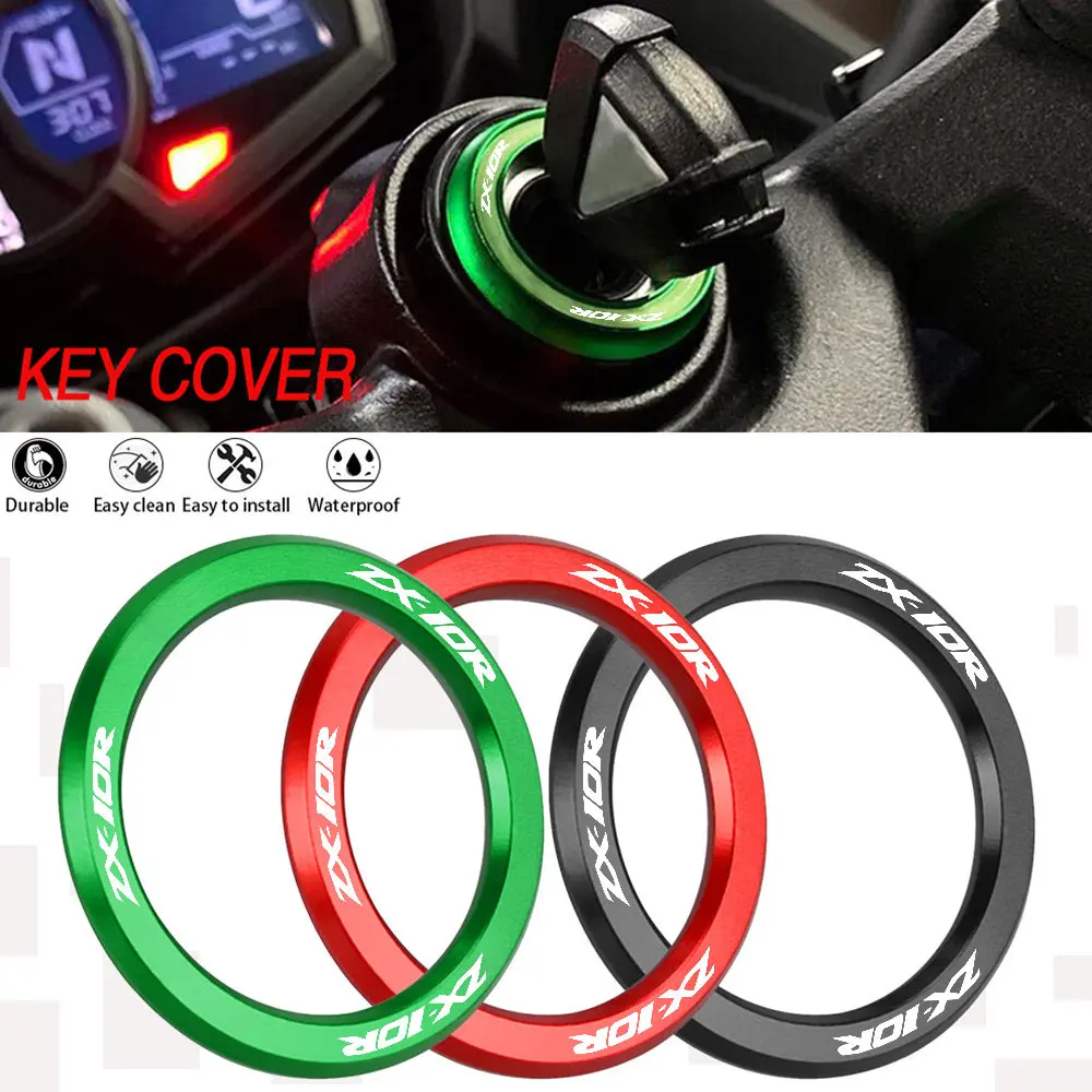 

For Kawasaki Ninja ZX10R ZX-10R ZX 10R 10 R 2005-2009 2011-2022 2023 Motorcycle Keychain Ignition Switch Cover Ring Protector