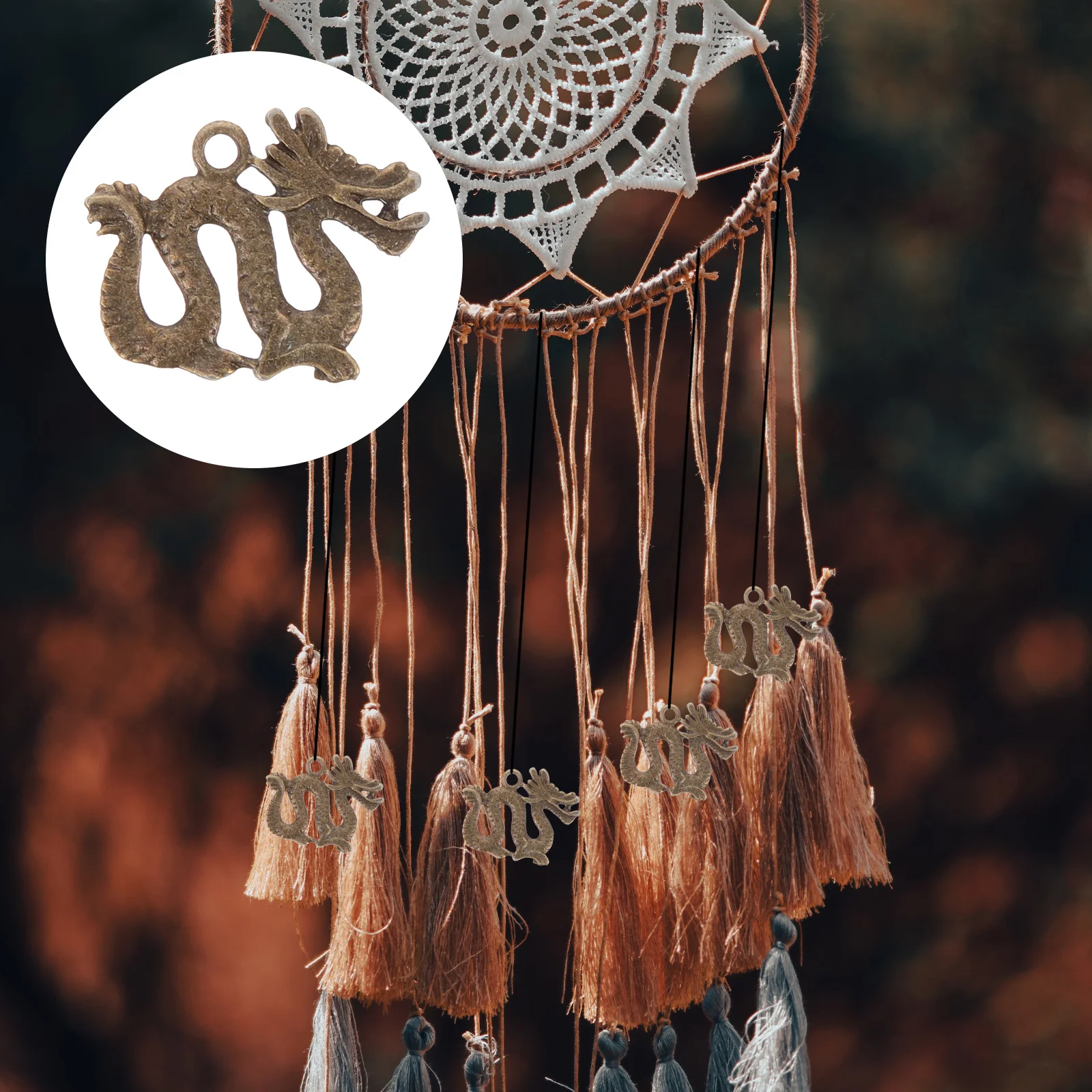 Dream Catcher Pendant Dragon Charm Necklace Delicate Jewelry Clavicle Chain for Men
Dream Catcher Pendant Dragon Charm Necklace Delicate Jewelry Clavicle Chain for Men
