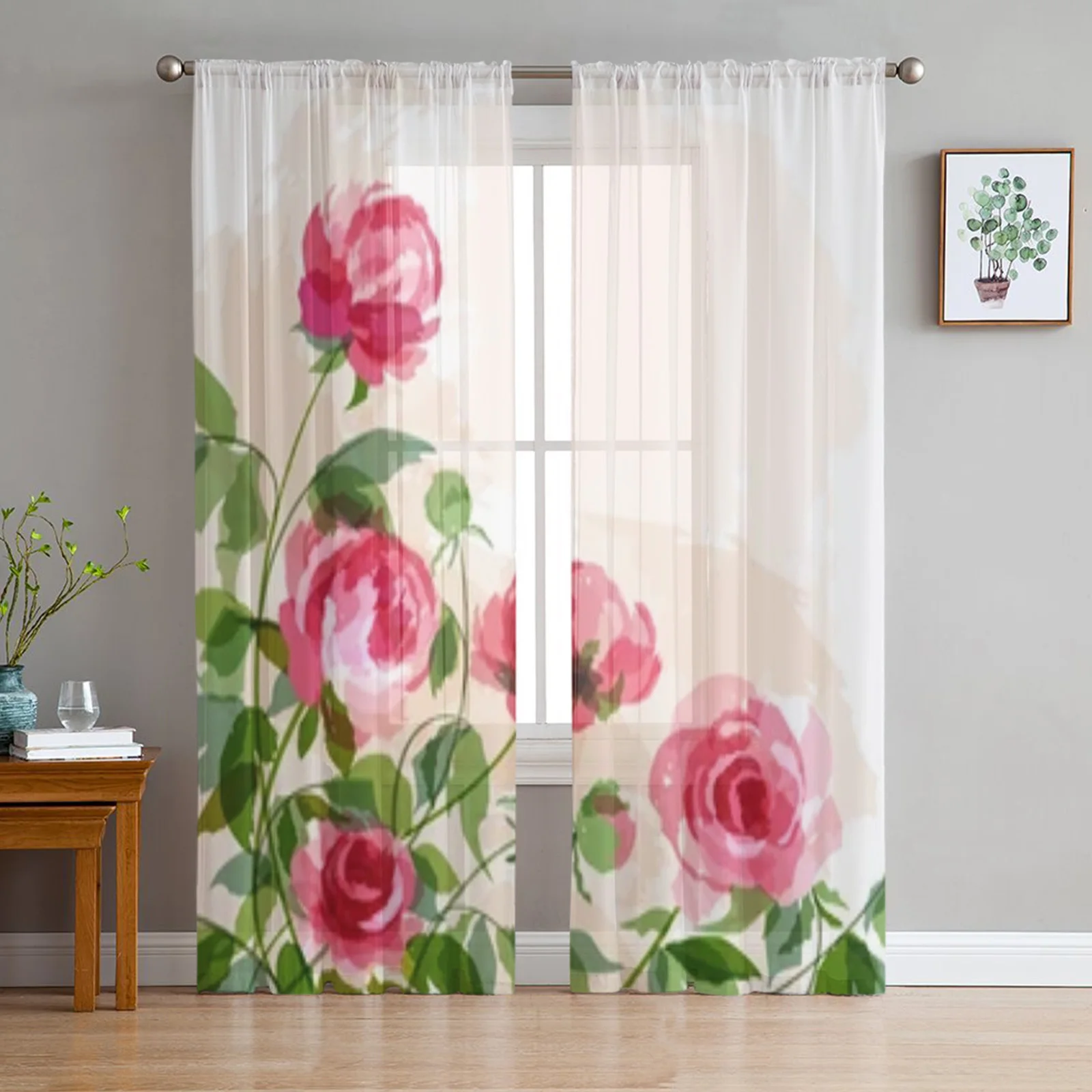 Pink Floral Elegant Retro Voile Sheer Curtain for Living Room Window Treatments Home Cafe Decor Bedroom Chiffon Tulle Drapes
Pink Floral Elegant Retro Voile Sheer Curtain for Living Room Window Treatments Home Cafe Decor Bedroom Chiffon Tulle Drapes