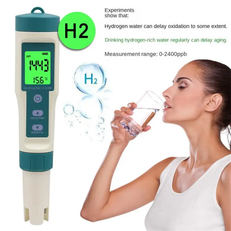 8 IN 1 Digital Water Quality PH Test Pen With Backlight TDS/EC/PH/ORP Temp Meter Analysis Instruments Hydrogen-rich Drinking
8 IN 1 Digital Water Quality PH Test Pen With Backlight TDS/EC/PH/ORP Temp Meter Analysis Instruments Hydrogen-rich Drinking