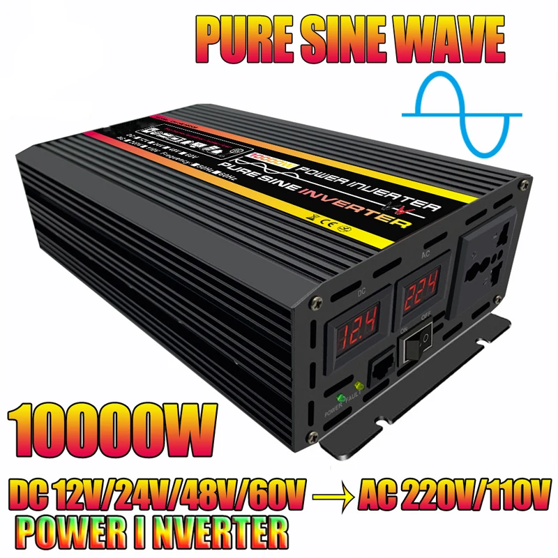 12000W 1000W Large Peak Power Inverter DC 12V 24V 48V To 220V Inverter Converter Adapter Camping Home Inverter Power Inverter
12000W 1000W Large Peak Power Inverter DC 12V 24V 48V To 220V Inverter Converter Adapter Camping Home Inverter Power Inverter