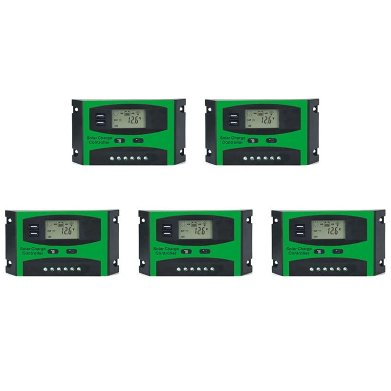 5X 30A 12V 24V Solar Controller LCD Function Dual USB 5VDC Output Solar Cells Panel Battery Charge Regulator
5X 30A 12V 24V Solar Controller LCD Function Dual USB 5VDC Output Solar Cells Panel Battery Charge Regulator