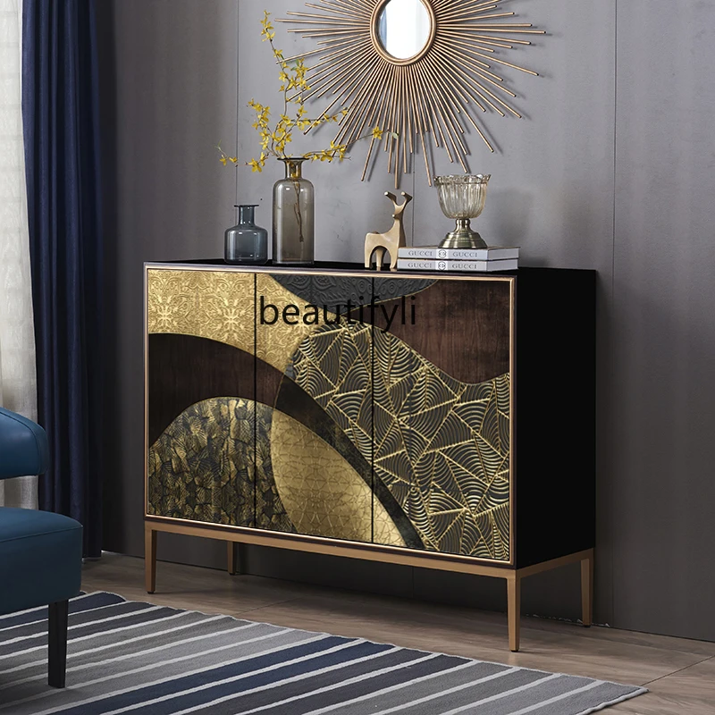 Affordable Luxury Style Sideboard Cabinet Solid Wood Entrance Shoe Cabinet Living Room Wall Decoration Office Locker Simple 
Affordable Luxury Style Sideboard Cabinet Solid Wood Entrance Shoe Cabinet Living Room Wall Decoration Office Locker Simple