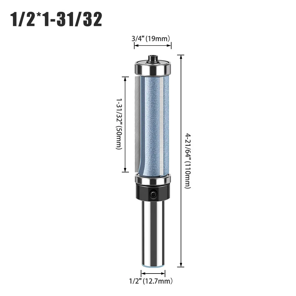 1/2 12mm Shank Router Bit Flush Trimming Tool Woodworking Milling Cutter DIY Double Bearing Trimmer Engraving Knives Tools
1/2 12mm Shank Router Bit Flush Trimming Tool Woodworking Milling Cutter DIY Double Bearing Trimmer Engraving Knives Tools
