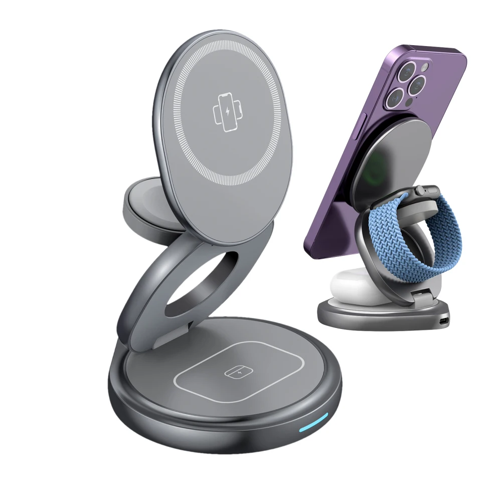 3 In 1 Magnetic Wireless Charging Station Multiple Devices Wireless Charger Dock With Charging Cable For Watch Earphones Phones
3 In 1 Magnetic Wireless Charging Station Multiple Devices Wireless Charger Dock With Charging Cable For Watch Earphones Phones