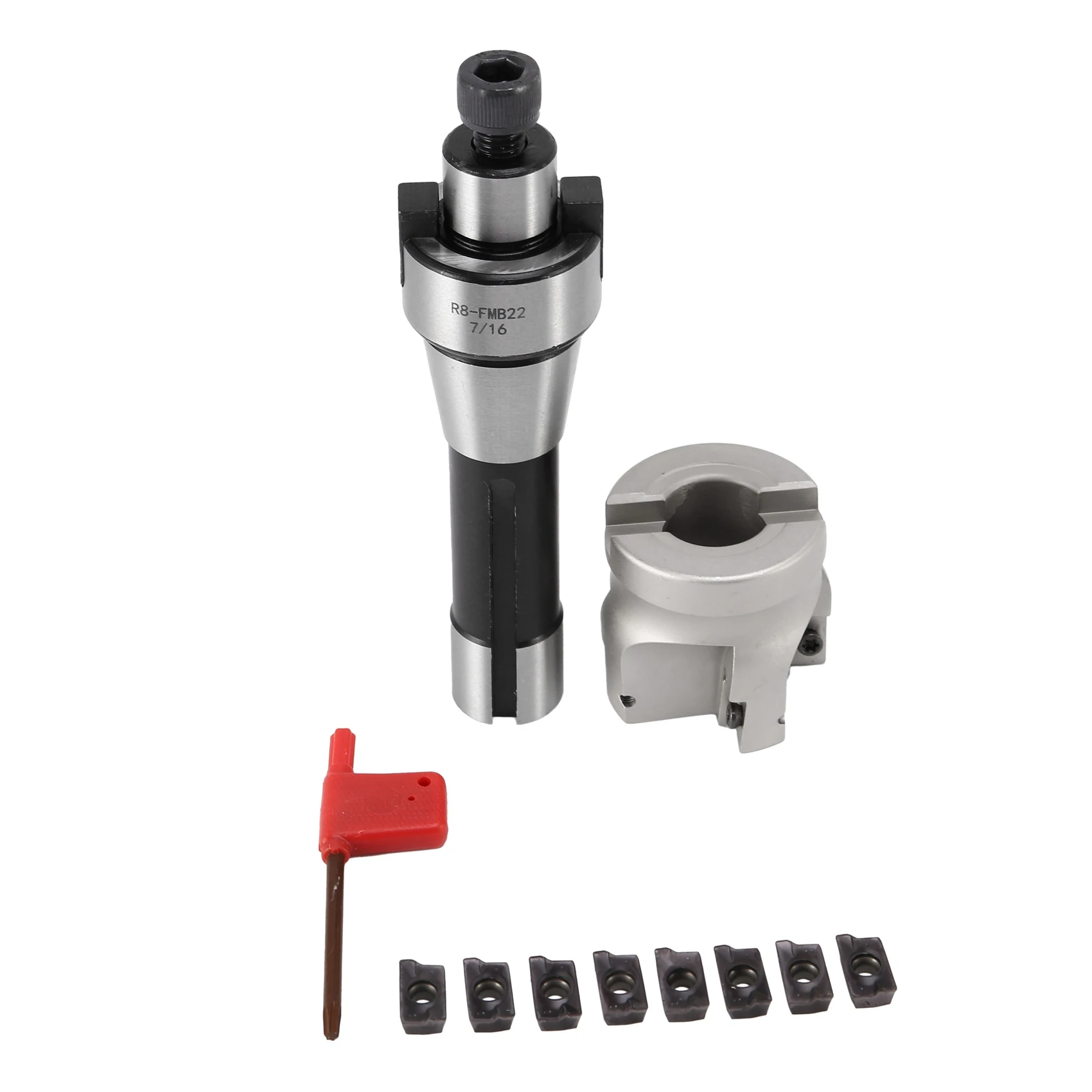 400R 50MM Milling CNC Face End Mill Cutter Kit + 10Pcs APMT1604 Carbide Inserts + R8 Shank Arbor for Power Machine Tool
400R 50MM Milling CNC Face End Mill Cutter Kit + 10Pcs APMT1604 Carbide Inserts + R8 Shank Arbor for Power Machine Tool