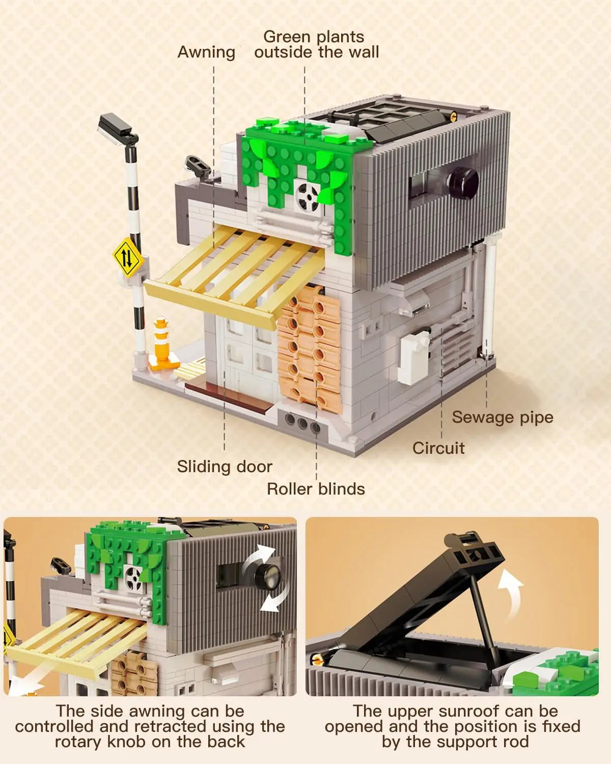 Japanese City Coffee Shop MOC Building Kit 1116Pcs Street View Bricks with Lighting Set Building Blocks Toy for Adults and Teens Japanese City Coffee Shop MOC Building Kit 1116Pcs Street View Bricks with Lighting Set Building Blocks Toy for Adults and Teens