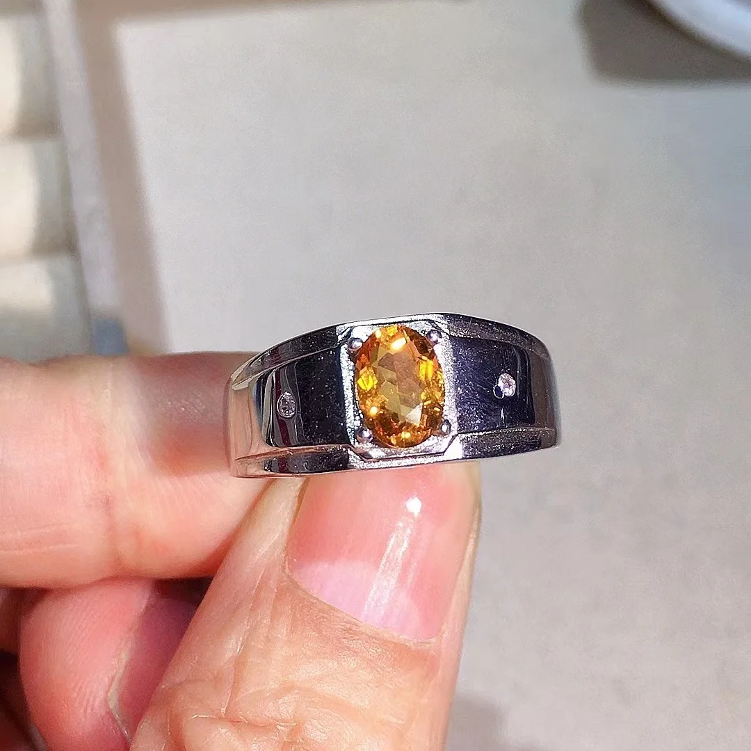 VVS Grade Natural Citrine Ring 5mm*6mm 0.6ct Citrine Silver Ring November Birthstone
VVS Grade Natural Citrine Ring 5mm*6mm 0.6ct Citrine Silver Ring November Birthstone