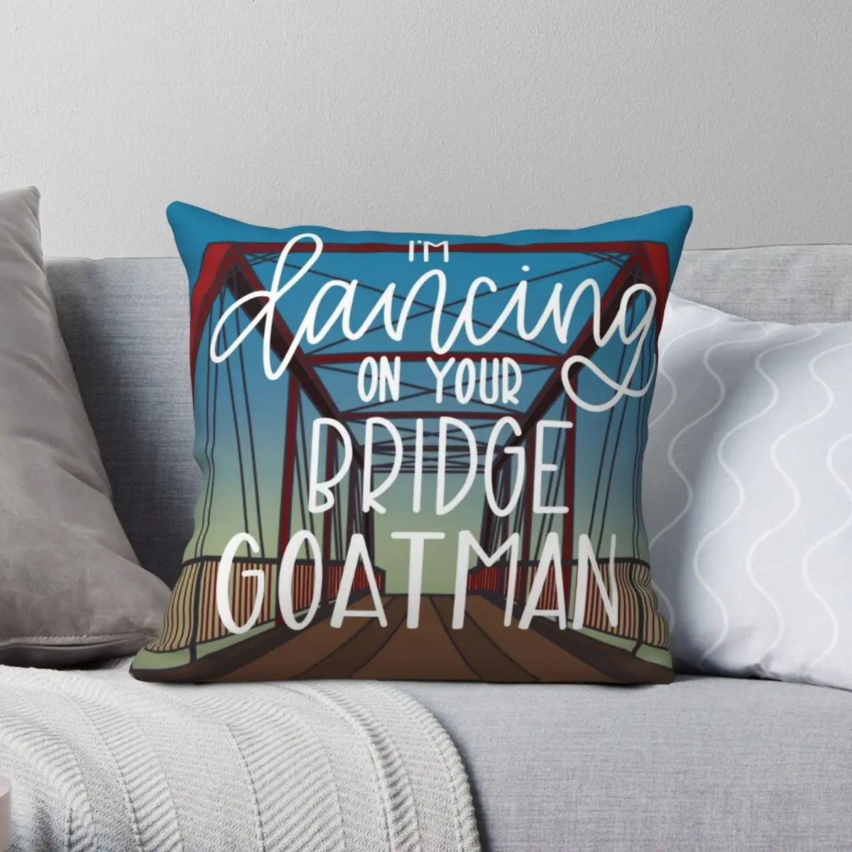 Dancing On Goatman's Bridge Square Pillowcase Polyester Linen Velvet Printed Zip Decorative Throw Pillow Case Room Cushion Cover
Dancing On Goatman's Bridge Square Pillowcase Polyester Linen Velvet Printed Zip Decorative Throw Pillow Case Room Cushion Cover