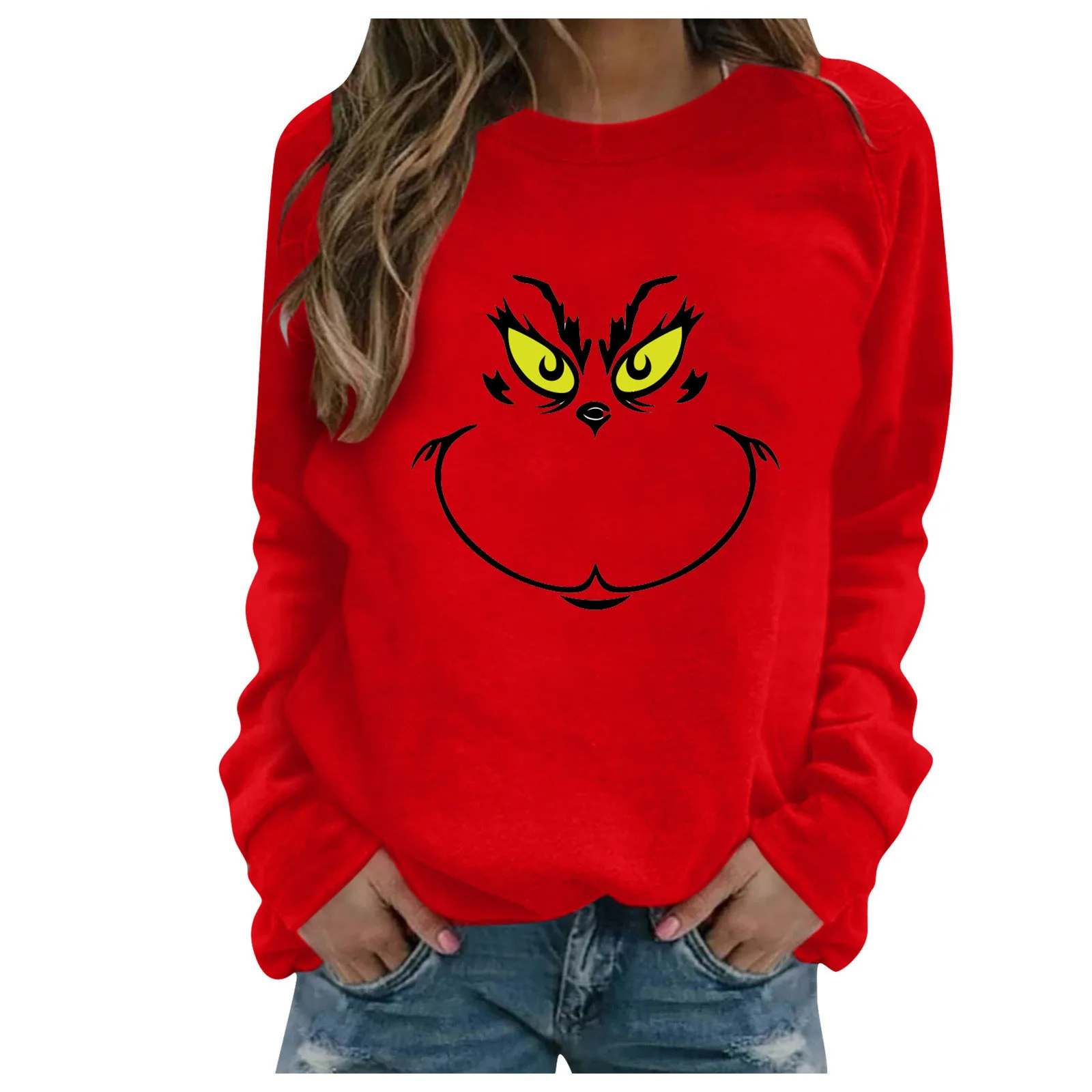 Women's Sweatshirt Pullover Streetwear Black White Red Graphic GrinchS Street Casual Round Neck Long Sleeve Top Micro-elastic
Women's Sweatshirt Pullover Streetwear Black White Red Graphic GrinchS Street Casual Round Neck Long Sleeve Top Micro-elastic