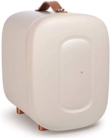 

Мини-холодильник, профессиональный холодильник для ухода за кожей, мини-холодильник для косметики, компактный холодильник на 5 литров (кремовый белый, 5 л)