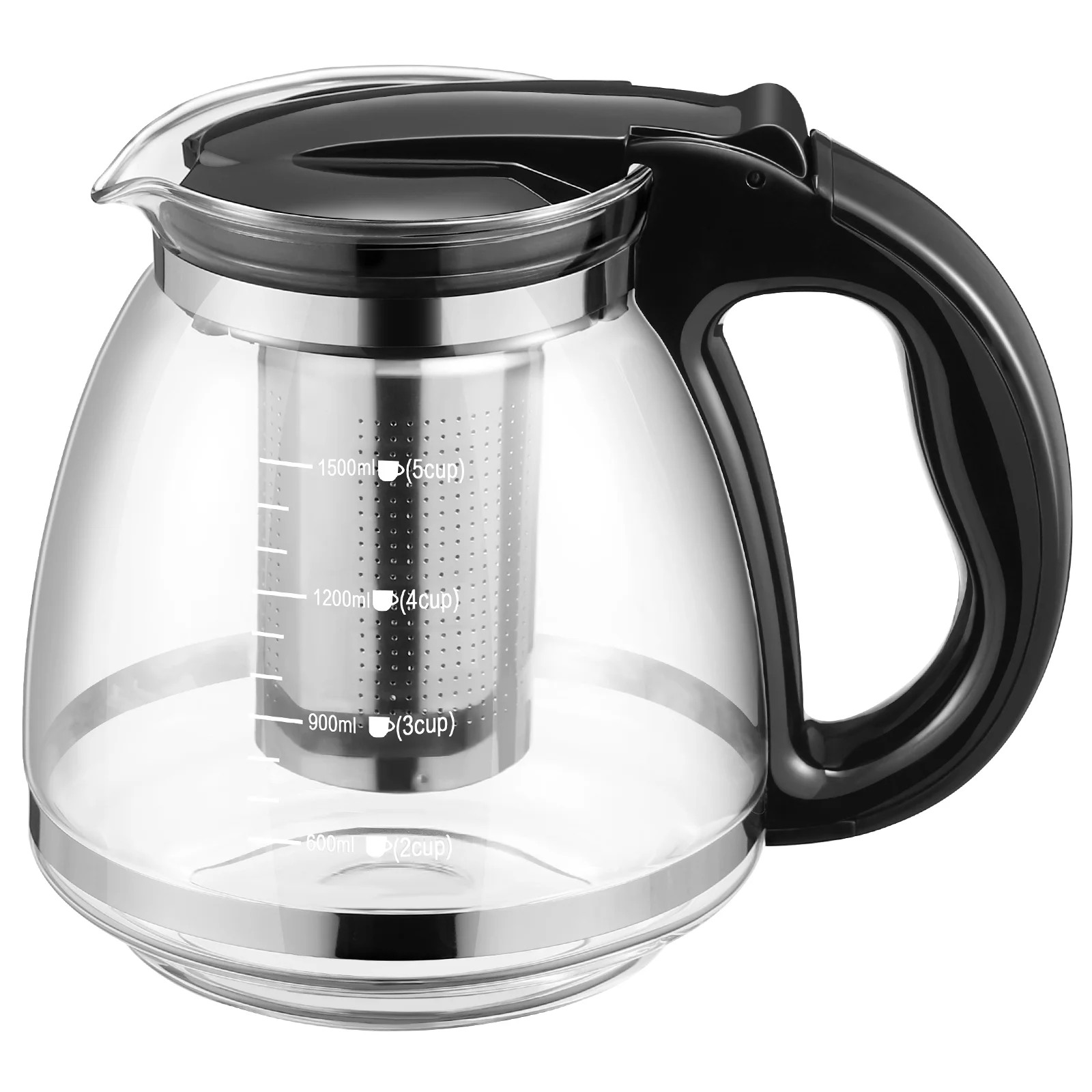 High Temperature Resistance Stainless Steel Water Pitcher Tea Pots for Party Glass Teapot with Removable Infuser
High Temperature Resistance Stainless Steel Water Pitcher Tea Pots for Party Glass Teapot with Removable Infuser