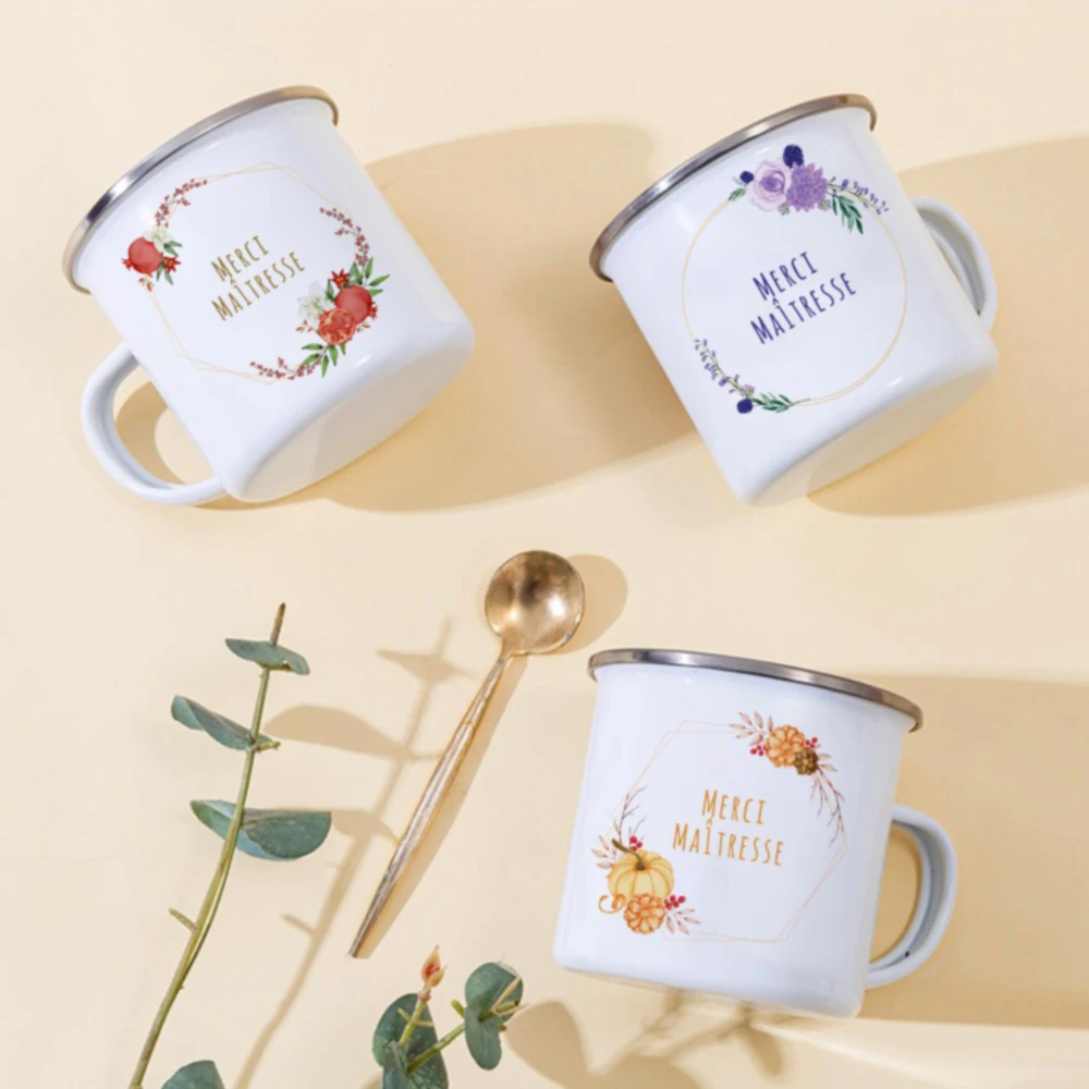 Custom Merci Maitresse Flower Printing Enamel Mug Retro Creative Water Milk Drink Liquor Cups Travel Camping Drinkware Gift
Custom Merci Maitresse Flower Printing Enamel Mug Retro Creative Water Milk Drink Liquor Cups Travel Camping Drinkware Gift