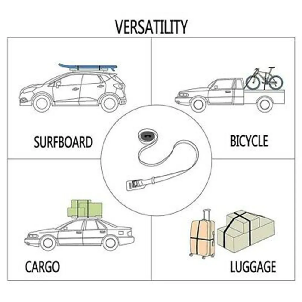 2 Pair Car Roof Rack Tie Down Straps Buckle Luggage Kayak Board Surfboard Lashing Rope 250KG Rally High Strength Buckle Strap
2 Pair Car Roof Rack Tie Down Straps Buckle Luggage Kayak Board Surfboard Lashing Rope 250KG Rally High Strength Buckle Strap