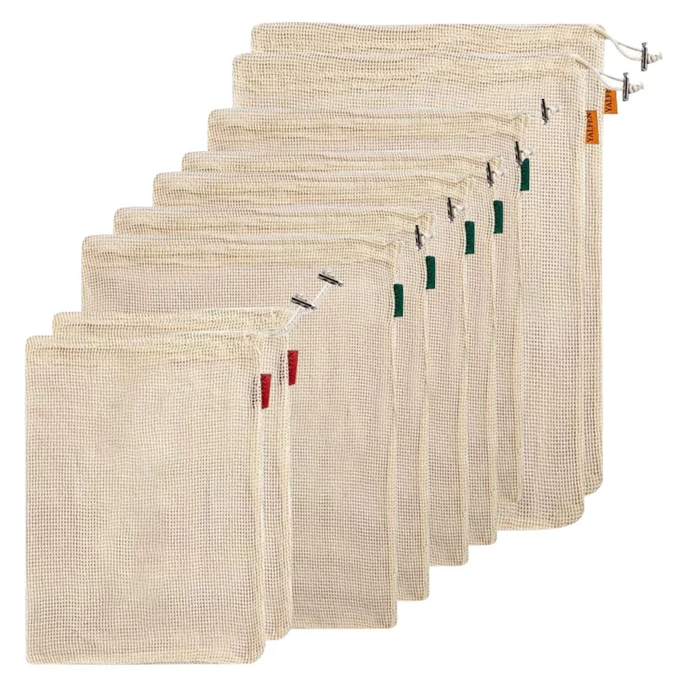New 9 PCS Set Of Reusable Mesh Produce Bags For Grocery, Vegetable & Fresh Produce Storage Cotton Bags
New 9 PCS Set Of Reusable Mesh Produce Bags For Grocery, Vegetable & Fresh Produce Storage Cotton Bags